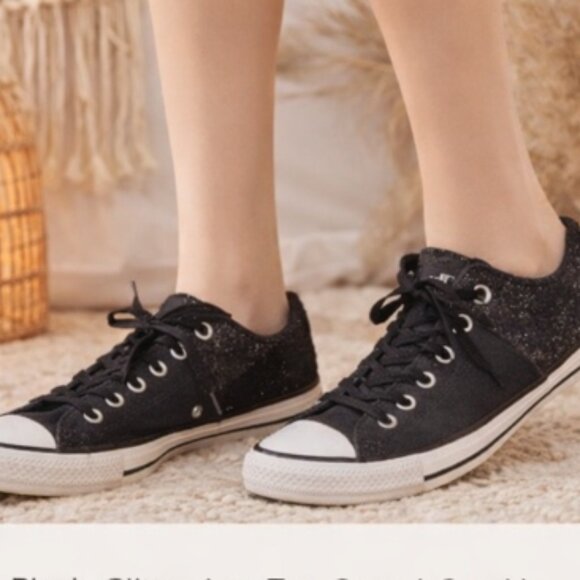Converse All Stars Shoes - Converse All Star Textured Black Low-Top Sneakers 11 Casual Classic Streetwear